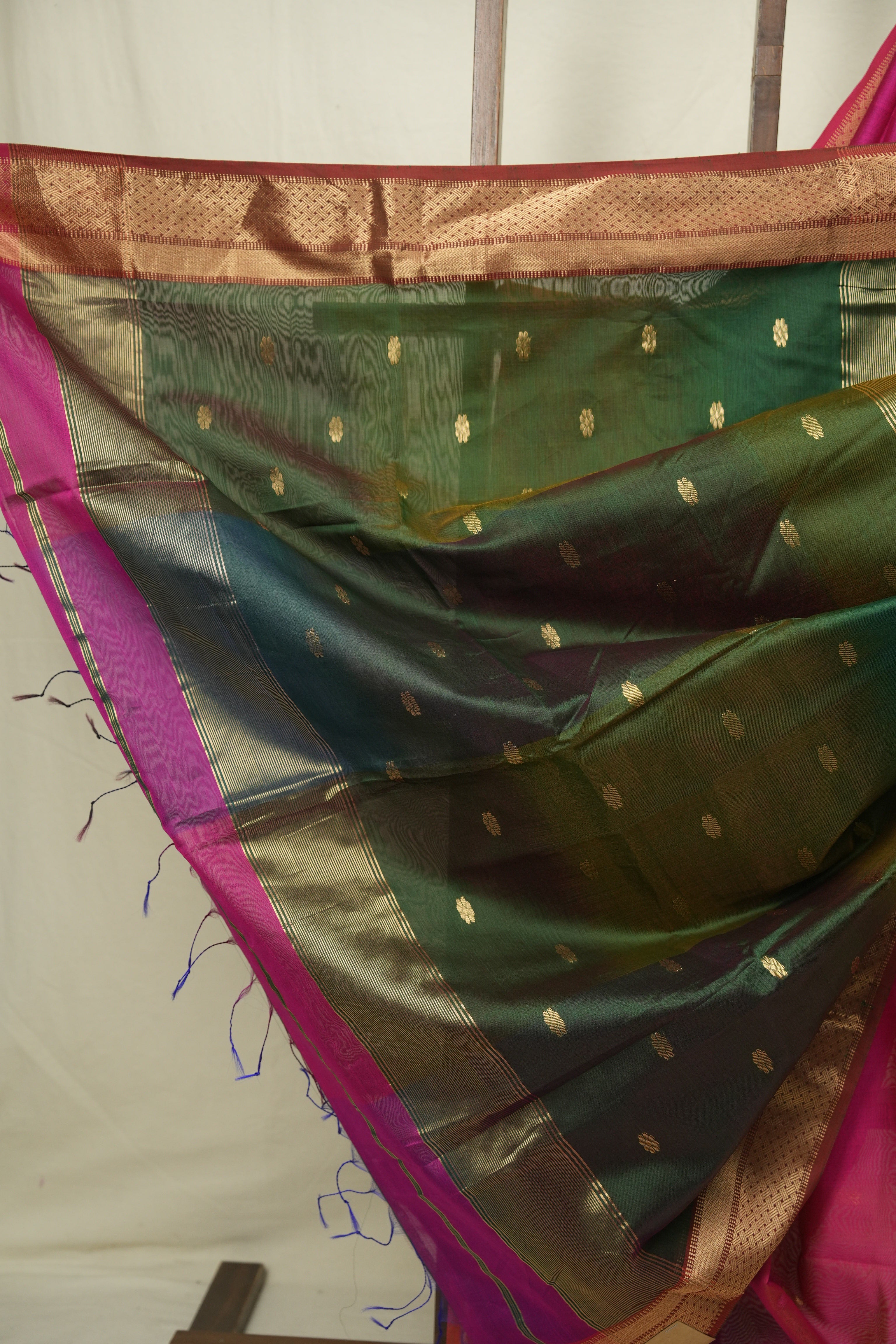 Rani Pink Maheshwari Saree - SRRPMS1235