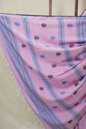 Lilac Bengal Cotton Jamdani Saree - SRLBCJS202