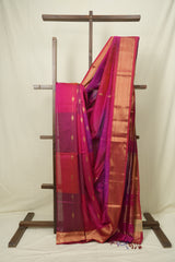 Two Tone Pink Maheshwari Saree - SRTTPMS1240