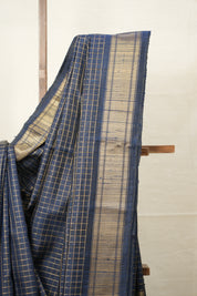 Peacock Blue Raw Silk Saree - SRPBRSS891