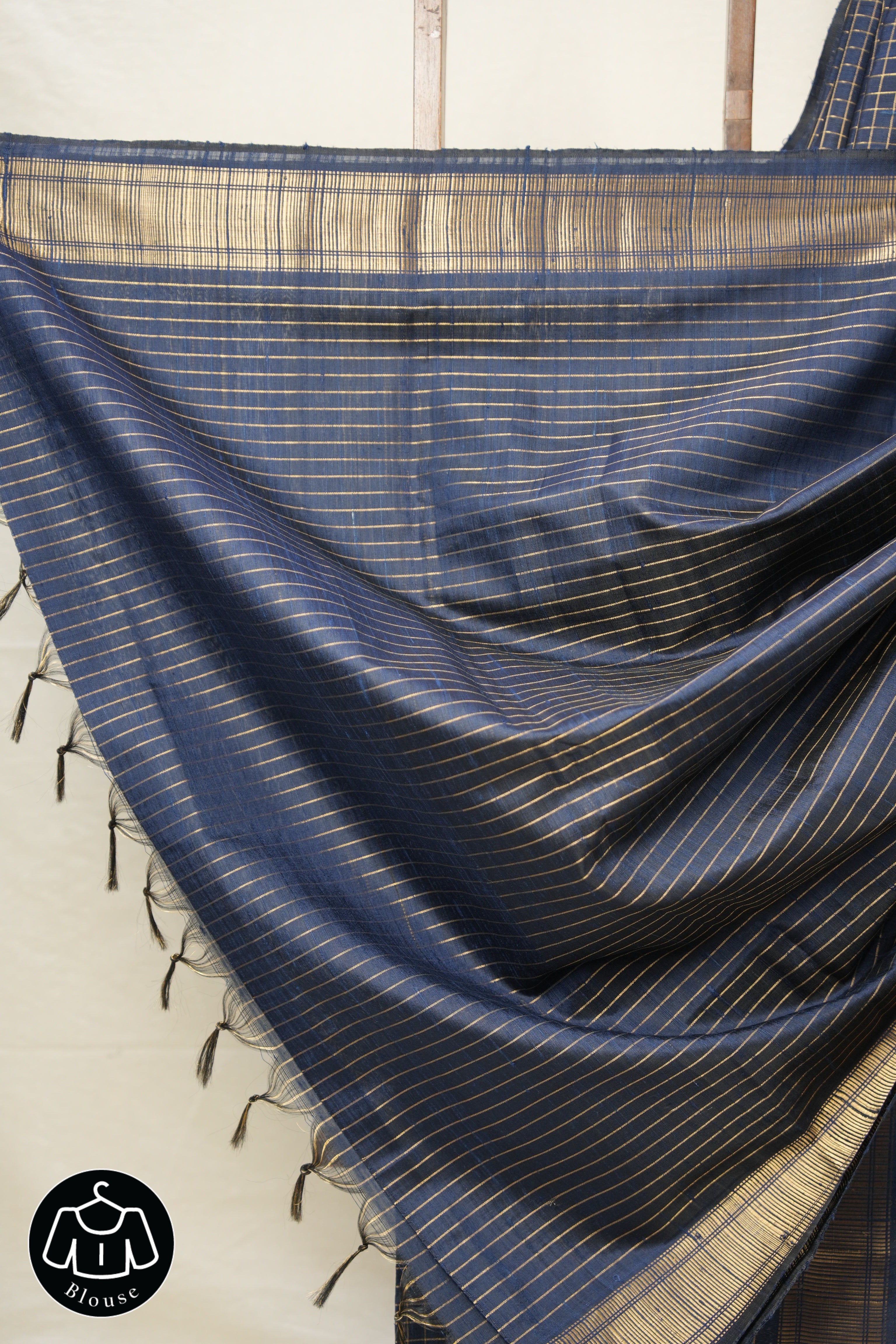 Peacock Blue Raw Silk Saree - SRPBRSS891