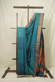 Peacock Green Maheshwari Saree - SRPGMS1242
