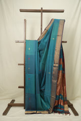 Peacock Green Maheshwari Saree - SRPGMS1242