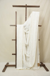 White Mul Bengal Cotton Jamdani Saree - SRWBCJS232
