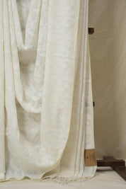 White Mul Bengal Cotton Jamdani Saree - SRWBCJS232