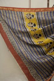 Black HBP Cotton Silk Saree With Maheshwari Border - SRBCSS1441