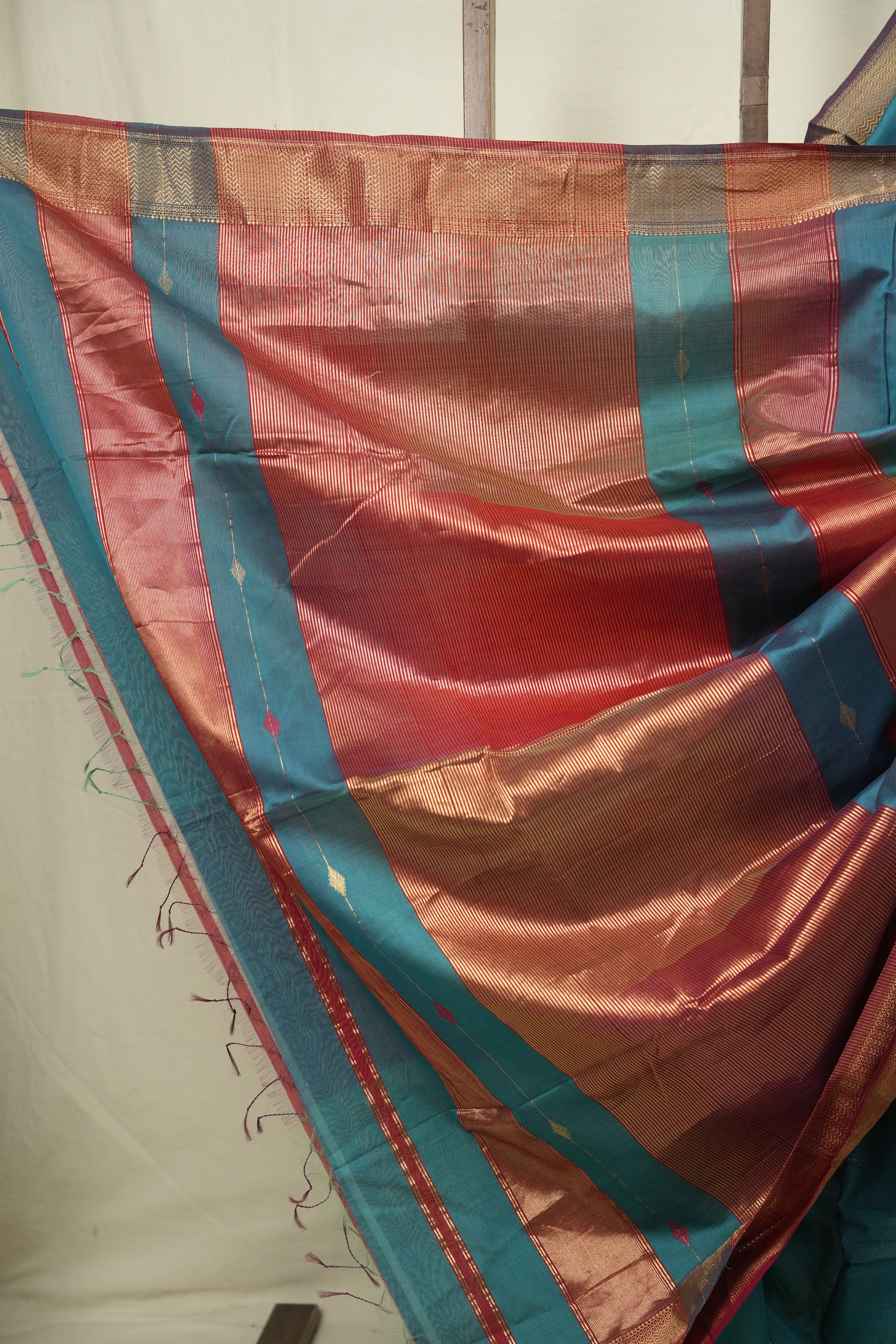 Peacock Green Maheshwari Saree - SRPGMS1242