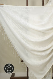 White Mul Bengal Cotton Jamdani Saree - SRWBCJS232