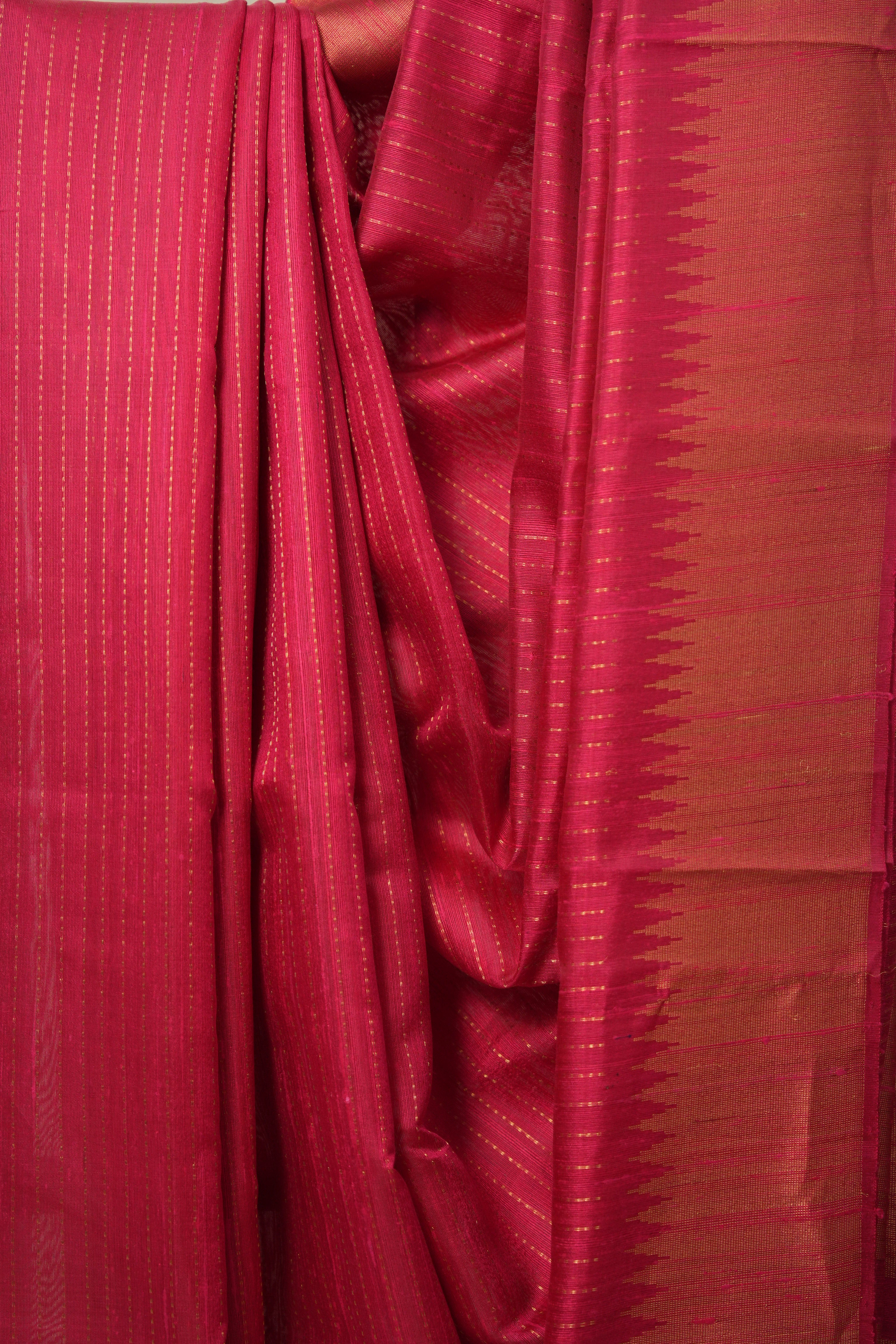 Pink Raw Silk Saree - SRPRSS907