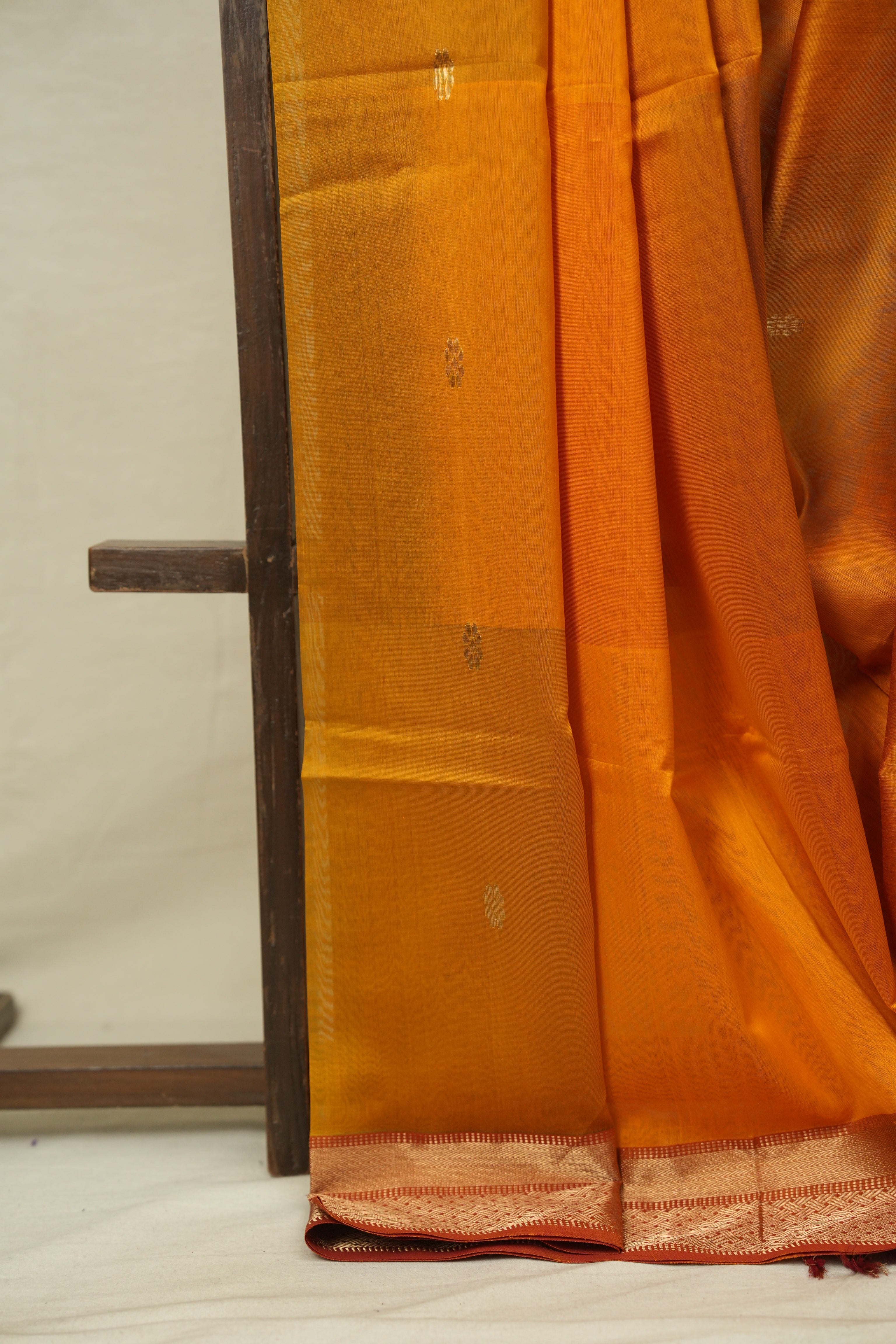 Mango Yellow Maheshwari Saree - SRMYMS1239