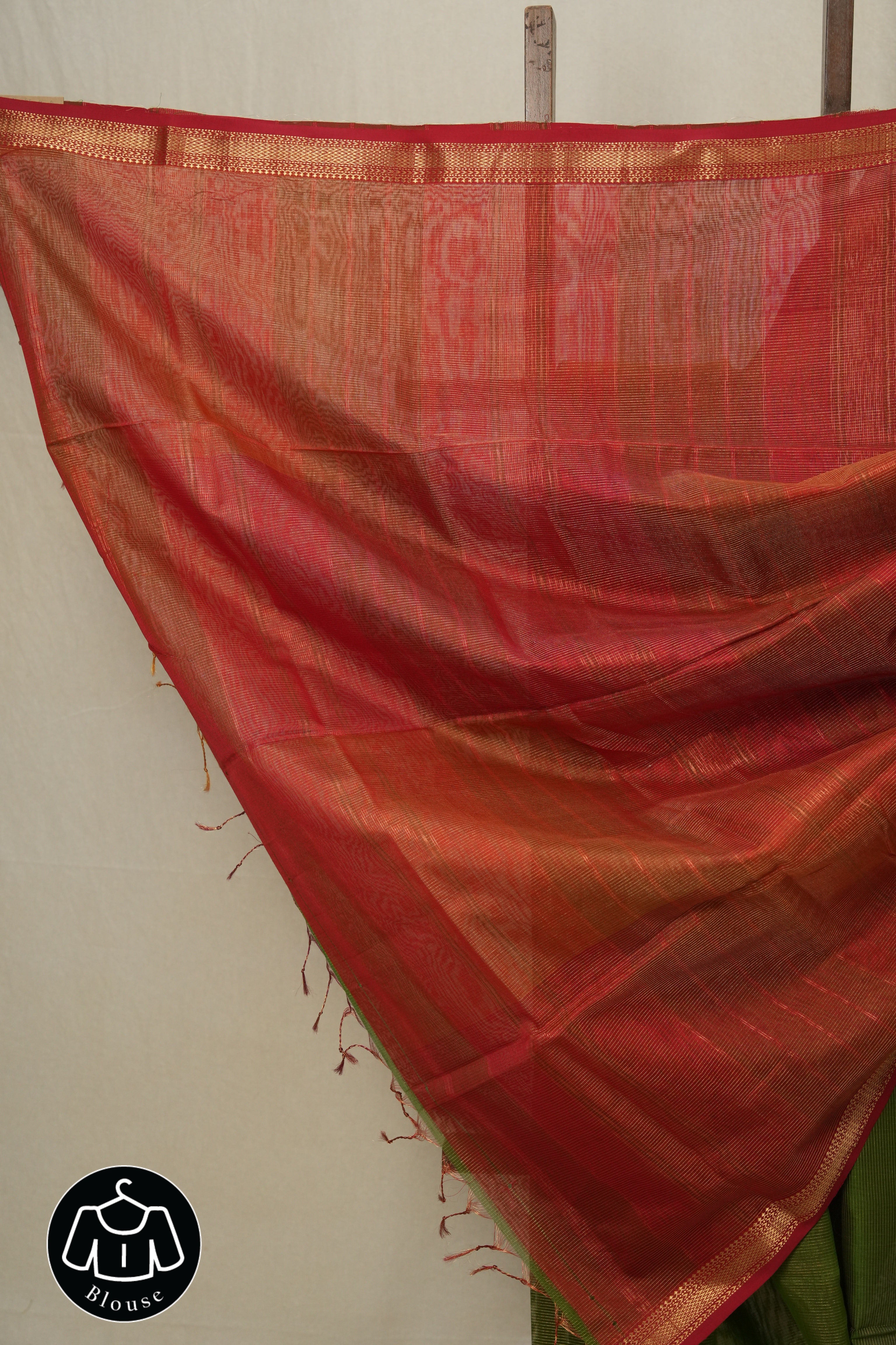 Green Maheshwari Tissue Saree - SRGMTS589