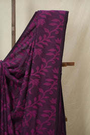 Purple Mul Bengal Cotton Jamdani Saree - SRLPBCJS233