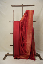 Red Raw Silk Saree - SRRRSS903
