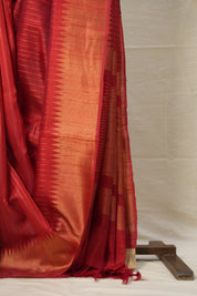 Red Raw Silk Saree - SRRRSS903