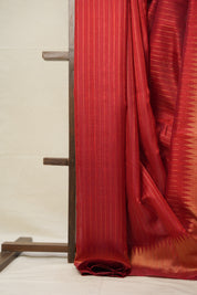 Red Raw Silk Saree - SRRRSS903