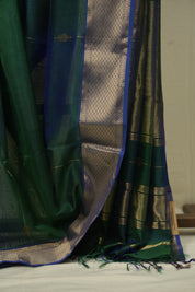 Two Tone Green Maheshwari Saree - SRTTGMS1241