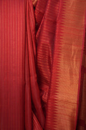 Red Raw Silk Saree - SRRRSS903