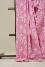 Light Pink Mul Bengal Cotton Jamdani Saree - SRLPBCJS230
