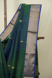 Two Tone Green Maheshwari Saree - SRTTGMS1241