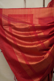 Red Raw Silk Saree - SRRRSS903