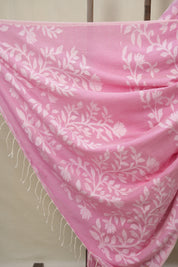 Light Pink Mul Bengal Cotton Jamdani Saree - SRLPBCJS230
