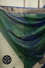 Two Tone Green Maheshwari Saree - SRTTGMS1241