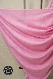 Light Pink Mul Bengal Cotton Jamdani Saree - SRLPBCJS230