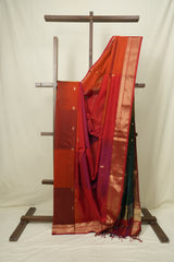 Peacock Green Maheshwari Saree - SRPGMS1243