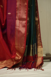 Peacock Green Maheshwari Saree - SRPGMS1243