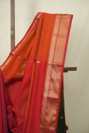 Peacock Green Maheshwari Saree - SRPGMS1243