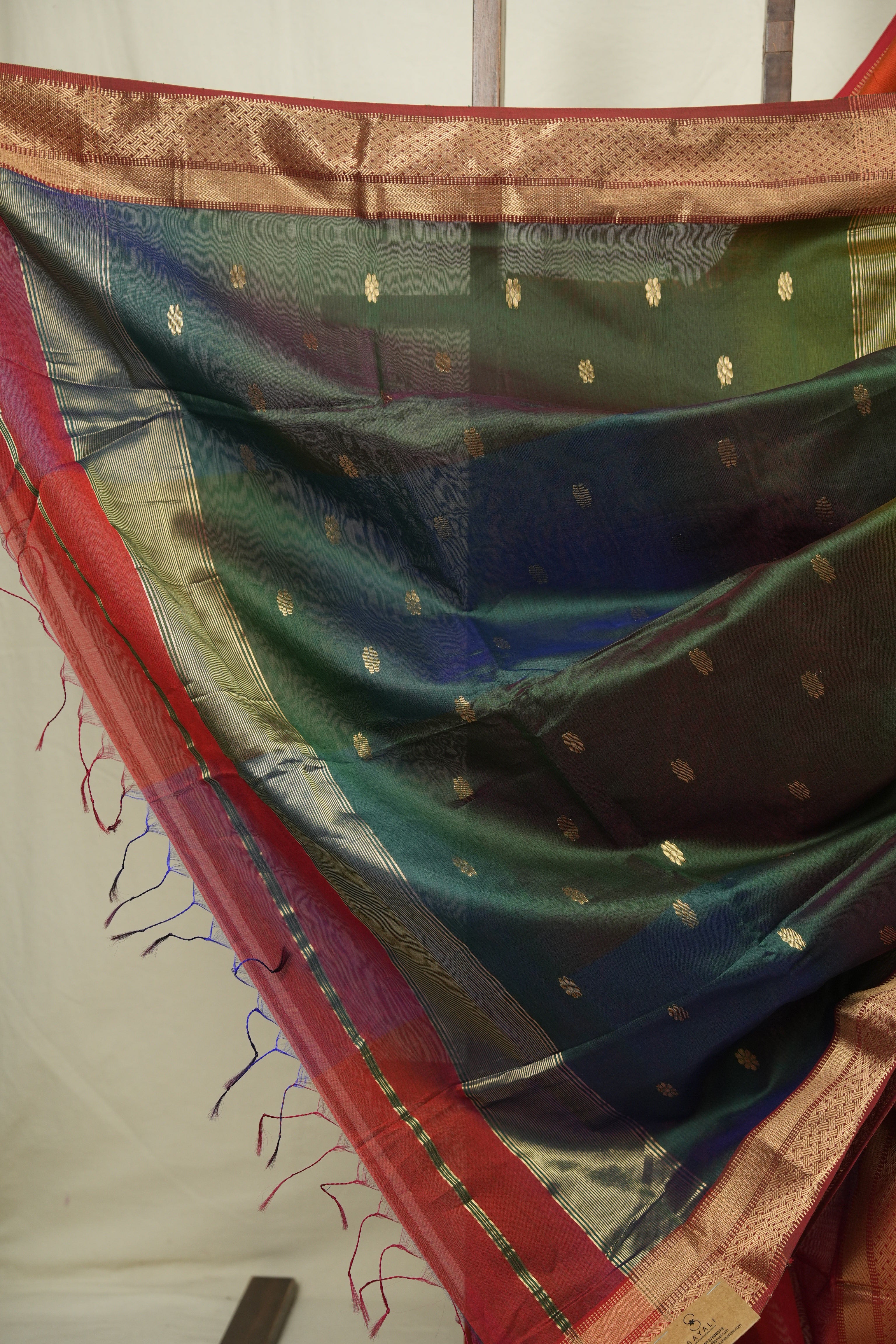 Two Tone Orange  Maheshwari Saree - SRTTOGMS1243