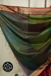 Peacock Green Maheshwari Saree - SRPGMS1243