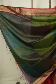 Two Tone Orange  Maheshwari Saree - SRTTOGMS1243
