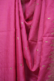 Pink Embroidered Tussar Silk Saree -SRPETSS1590