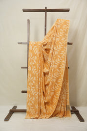 Light orange Mul Bengal Cotton Jamdani Saree - SRLOBCJS229