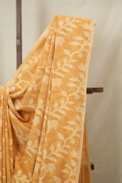 Light orange Mul Bengal Cotton Jamdani Saree - SRLOBCJS229