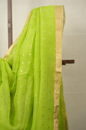Parrot Green Matka Silk Saree - SRPGMSS78