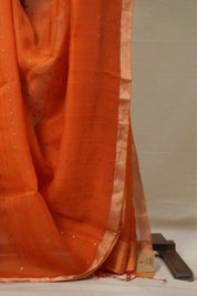 Orange Matka Silk Saree - SROMSS77