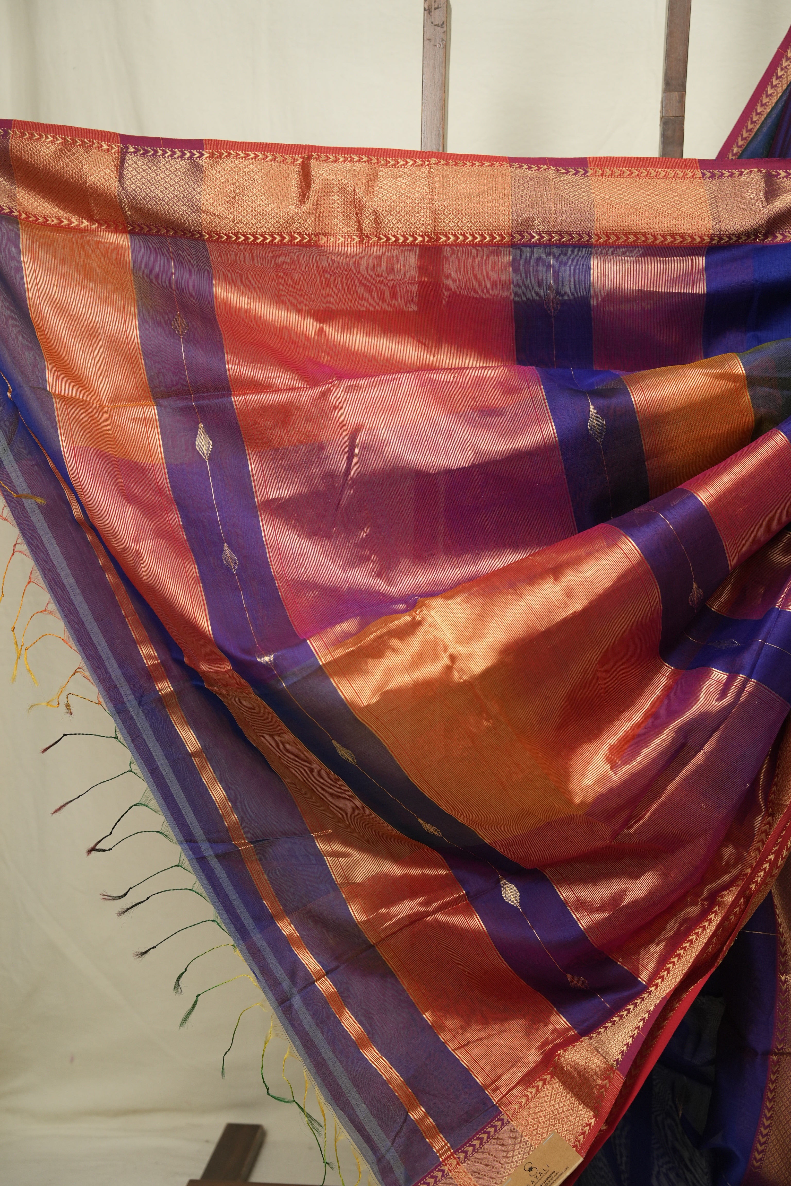 Peacock Blue Maheshwari Saree - SRPBMS1244