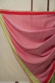 Mint Green Bengal Cotton Saree With Lace - SRMGBCSWL20