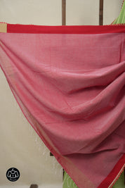 Mint Green Bengal Cotton Saree With Lace - SRMGBCSWL20