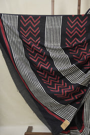 Black HBP Cotton Saree - SRBCS3383