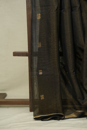 Black Maheshwari Saree - SRBMS1269