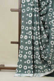 Sage Green HBP Cotton Saree - SRSGCS3381