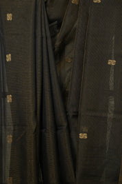 Black Maheshwari Saree - SRBMS1269