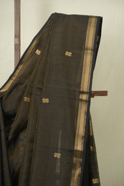 Black Maheshwari Saree - SRBMS1269
