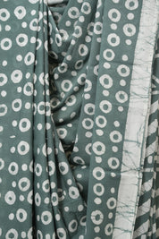 Sage Green HBP Cotton Saree - SRSGCS3381
