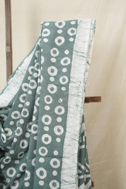 Sage Green HBP Cotton Saree - SRSGCS3381