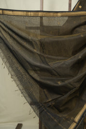 Black Maheshwari Saree - SRBMS1269