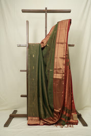 Green Maheshwari Tissue Saree - SRGMTS757